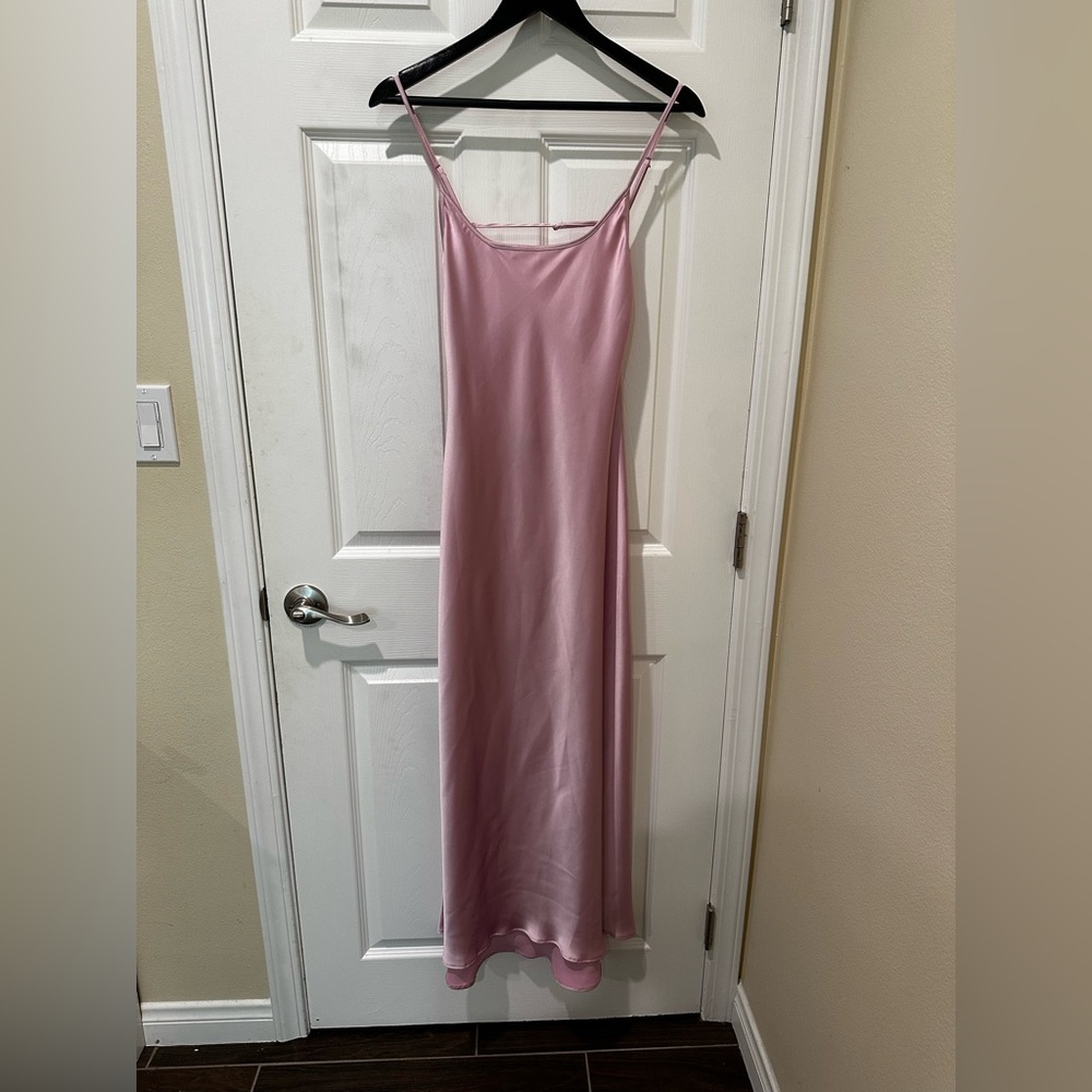 Zara pink lilac silky dress